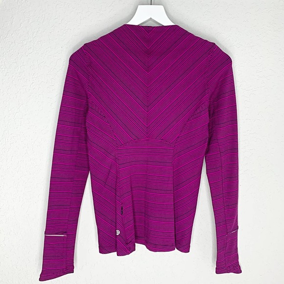 Lululemon Kanto Catch Me Long Sleeve in Kanto Stripe Regal Plum Naval Blue - Picture 9 of 12